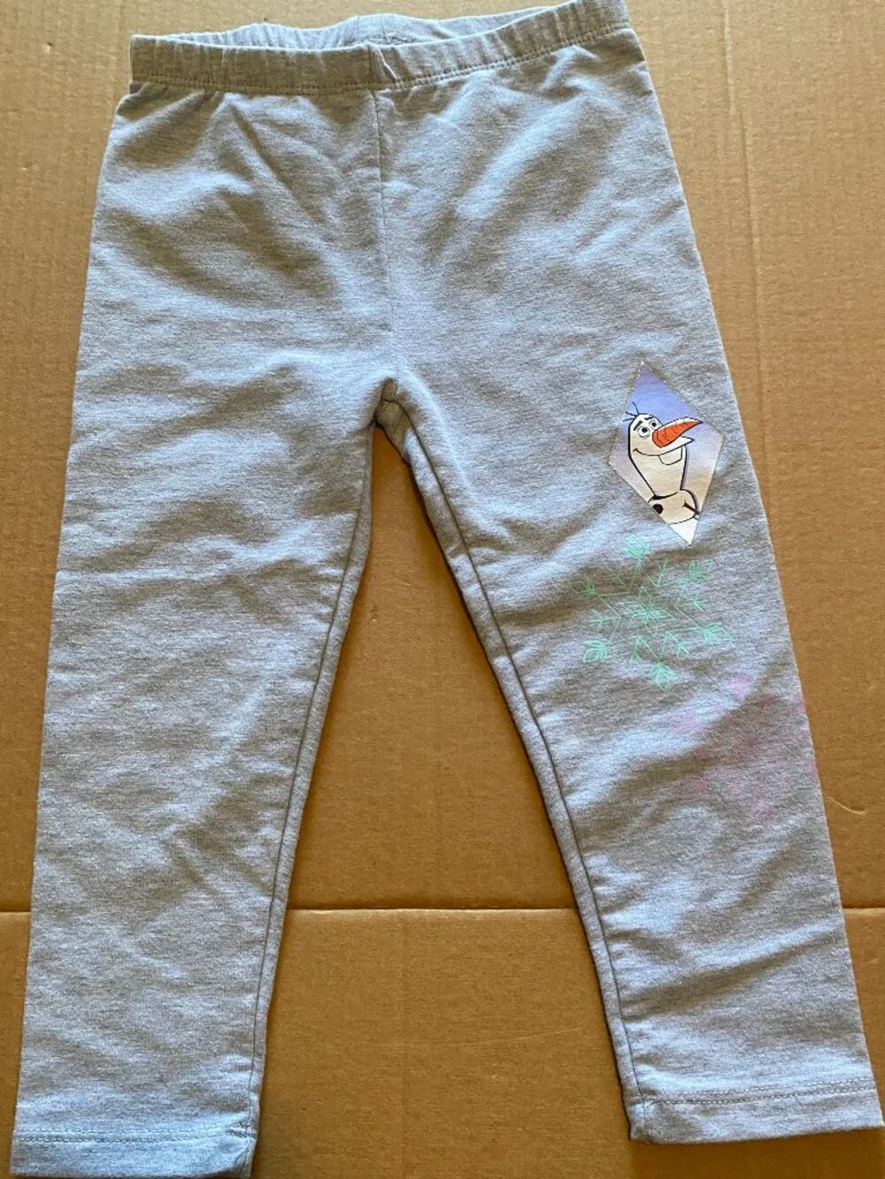 Disney Frozen T Shirt & Sweat Pants Girls Size 3 & 3T Olaf Build a Snowman